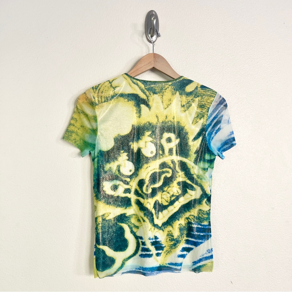 Vintage VIVIENNE TAM S/S 2000 Dragon Metallic Short Sleeve Tee + Maxi Skirt - Picture 7 of 12